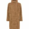 HALLHUBER Teddymantel Im Schurwolle-Mix Mit Stehkragen Camel