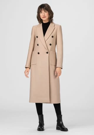 HALLHUBER Blazermantel In Midilänge Aus Mulesing-freiem Schurwolle-Mix Almond – Bild 2