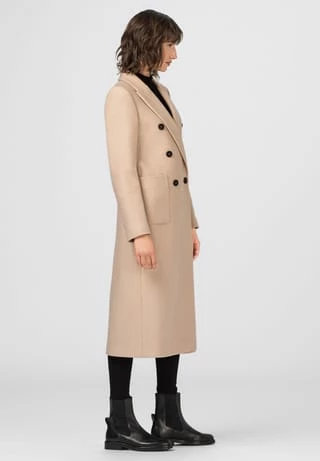 HALLHUBER Blazermantel In Midilänge Aus Mulesing-freiem Schurwolle-Mix Almond – Bild 4