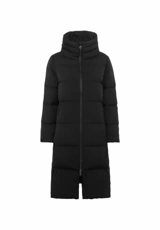 HALLHUBER Daunenmantel Mit Wasserabweisendem Finish Und Hohem Stehkragen Black