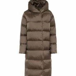 HALLHUBER Kapuzendaunenmantel Mit Water Repellent Finish Und Druckknöpfen Brown