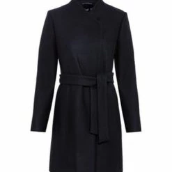 HALLHUBER Stehkragenmantel Aus Mulesing-freiem Schurwolle-Mix Dark Blue