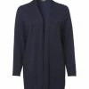 VIA APPIA -DUE- Strickjacke Schlichte Strickjacke In Unifarbenem Stil Indigo