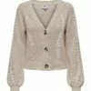 ONLY® Cardigan, Zopfmuster, Knöpfe, Für Damen 189959001 PUMICE