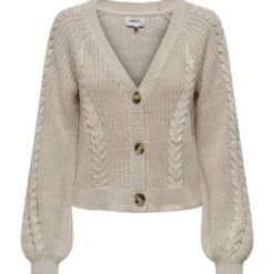 ONLY® Cardigan, Zopfmuster, Knöpfe, Für Damen 189959001 PUMICE