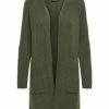 ONLY® Cardigan, Taschen, Rippbündchen, Für Damen 194478003 KHAKI/ W
