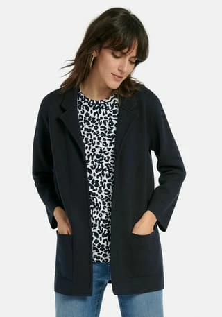 Peter Hahn Strickjacke Cardigan Marine – Bild 2