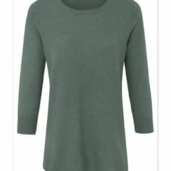 Peter Hahn Rundhals-Pullover Silk/Cashmere Tannengrün