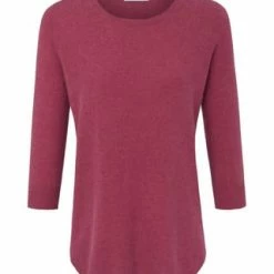 Peter Hahn Rundhals-Pullover Silk Rot-melang