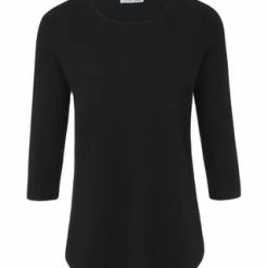 Peter Hahn Rundhals-Pullover Silk Schwarz