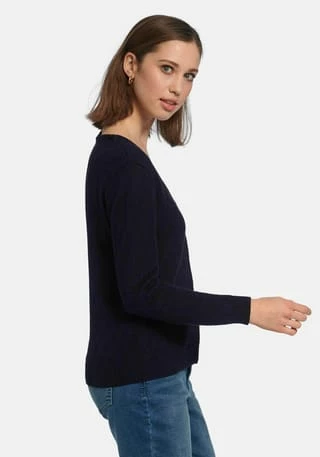 Peter Hahn Strickjacke Cotton Marine – Bild 5