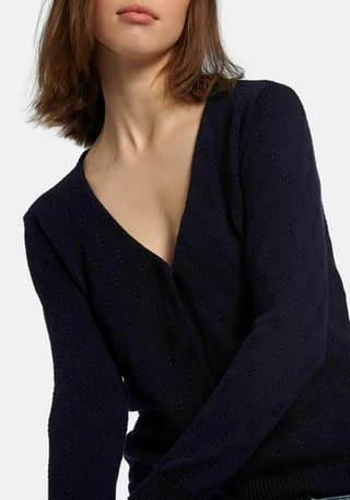 Peter Hahn Strickjacke Cotton Marine – Bild 6