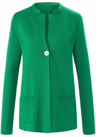 Peter Hahn Strickjacke Cotton Grün – Bild 2