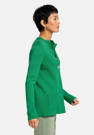 Peter Hahn Strickjacke Cotton Grün – Bild 6