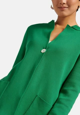 Peter Hahn Strickjacke Cotton Grün – Bild 12