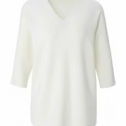 Peter Hahn V-Pullover New Wool Wollweiß