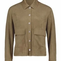 BETTY BARCLAY Blazerjacke, Wildleder-Optik, Druckknopfleiste, Zwei Fronttaschen, Für Damen 5498 ALOE