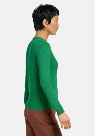 Peter Hahn Strickjacke Cotton Grün – Bild 6