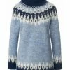DAY.LIKE Pullover Alpaca Hellblau/ Multicolor/ Melange