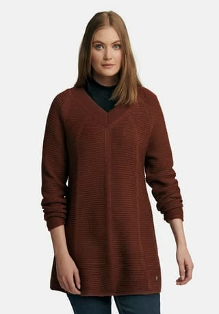 ANNA AURA Pullover New Wool Kastanie-melange – Bild 2