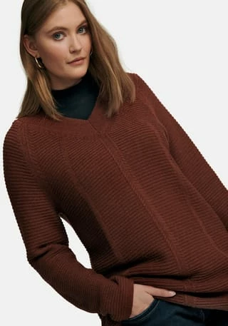 ANNA AURA Pullover New Wool Kastanie-melange – Bild 6