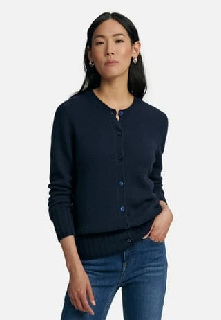 Peter Hahn Strickjacke Cashmere Marine – Bild 2