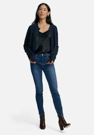 Peter Hahn Strickjacke Cashmere Marine – Bild 3