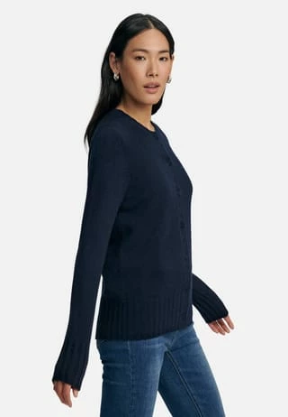 Peter Hahn Strickjacke Cashmere Marine – Bild 5