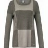 ANNA AURA Rundhals-Pullover Sweater Grau/ Camel