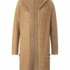 Peter Hahn Strickjacke Long Knitted Jacket In Mohair Mix Camel-melange