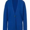 Peter Hahn Strickjacke Mit überschnittener Schulter ROYALBLAU