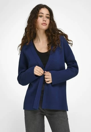 Peter Hahn Strickjacke Mit überschnittener Schulter ROYALBLAU – Bild 3