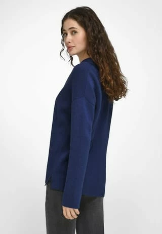 Peter Hahn Strickjacke Mit überschnittener Schulter ROYALBLAU – Bild 5