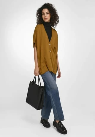 Peter Hahn Strickweste New Wool Ocker – Bild 3