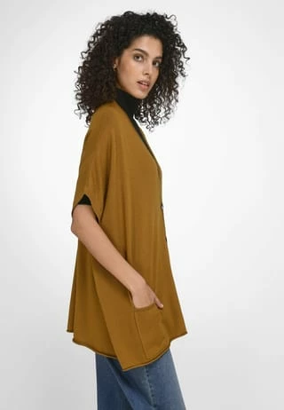 Peter Hahn Strickweste New Wool Ocker – Bild 5