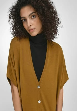 Peter Hahn Strickweste New Wool Ocker – Bild 6