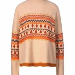 Peter Hahn Pullover Wool Beige/ Multicolor