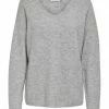 ONLY® Strickpullover, V-Ausschnitt, überschnittene Schultern, Für Damen 179073 LIGHT GREY