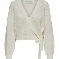 ONLY® Strickjacke, Wickel-Optik, Tailliert, Für Damen 209170 JET STREAM