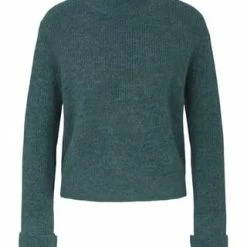 DENIM TOM TAILOR Pullover, Stehkragen, Für Damen 30358 GREEN DUST