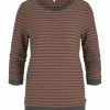 DENIM TOM TAILOR Pullover, 3/4-Arm, Rundhals, Streifen, Für Damen 30606 GREY AMBER
