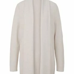 DENIM TOM TAILOR Cardigan, Uni, Stahlkragen, Für Damen 30224 CLOUD GREY