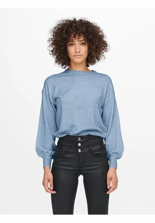 ONLY® Pullover, Rundhals,-Ausschnitt, Rippbündchen, Uni, Für Damen Allure – Bild 3