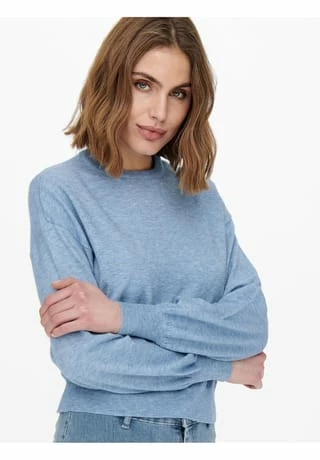 ONLY® Pullover, Rundhals,-Ausschnitt, Rippbündchen, Uni, Für Damen Allure – Bild 6