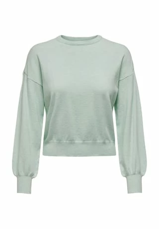 ONLY® Pullover, Rundhals,-Ausschnitt, Rippbündchen, Uni, Für Damen Surf