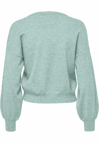 ONLY® Pullover, Rundhals,-Ausschnitt, Rippbündchen, Uni, Für Damen Surf – Bild 2