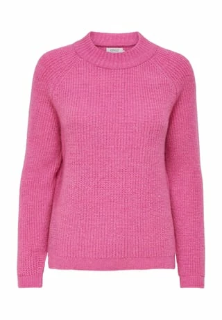 ONLY® Pullover, Langarm, Rundhalsausschnitt, Stehkragen, Für Damen 283135001 STRAWBE