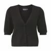 PIECES Strickjacke, Kurzarm, Knopfleiste, Uni, Für Damen 179276 BLACK