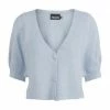 PIECES Strickjacke, Kurzarm, Knopfleiste, Uni, Puffärmel, Für Damen 198185 KENTUCKY B