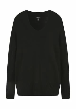 Mavi Strickpullover, V-Ausschnitt, Für Damen 900 BLACK